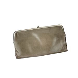HOBO Taupe Leather Wallet